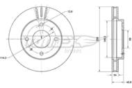 TX70-74 TOMEX - TARCZA HAMULCOWA (256X24MM)  MITSUBISHI CARISMA 95-99