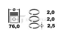 R1004400 ET - ZESTAW PIERŚCIENI TŁOKOWYCH RENAULT 