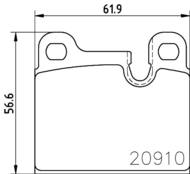 8DB355008111 HELLA PAGID - klocki ham. prz+tył POR 