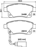 8DB355012781 HELLA PAGID - klocki ham. tył FO 