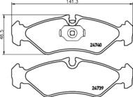 8DB355014421 HELLA PAGID - klocki ham. tył DO MB VW 