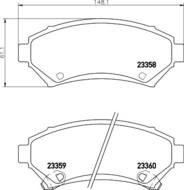 8DB355016951 HELLA PAGID - klocki ham. prz. BUICK CAD CHE OLDSMOBILE OP PO