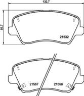 8DB355039971 HELLA PAGID - klocki ham. przód HYUNDAI, KIA 