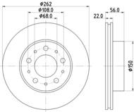 8DD355102241 HELLA PAGID - tarcza ham. prz. VO 