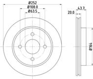 8DD355103391 HELLA PAGID - tarcza ham. malow. tył AC FO MER 