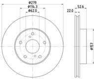 8DD355105251 HELLA PAGID - tarcza ham. prz. TO 