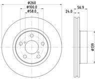 8DD355105321 HELLA PAGID - tarcza ham. prz. SU 