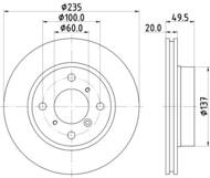 8DD355106231 HELLA PAGID - tarcza ham. prz. SU 