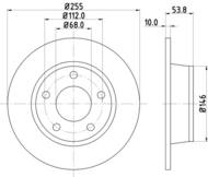 8DD355107351 HELLA PAGID - tarcza ham. malow. tył AU 