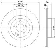 8DD355109431 HELLA PAGID - tarcza ham. malow. prz. MB 