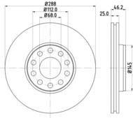 8DD355109621 HELLA PAGID - tarcza ham. malow. prz. SK VW 