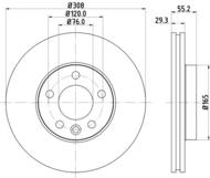 8DD355109661 HELLA PAGID - tarcza ham. malow. prz. VW 