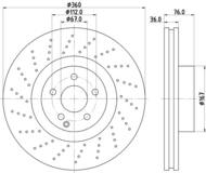 8DD355110181 HELLA PAGID - tarcza ham. perf. prz. MB 