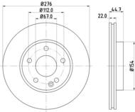 8DD355111061 HELLA PAGID - tarcza ham. malow. prz. MB 