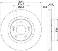 8DD355111571 HELLA PAGID - tarcza ham. malow. prz. CI MI PE 