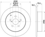 8DD355111671 HELLA PAGID - tarcza ham. malow. tył TO 