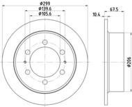 8DD355112001 HELLA PAGID - tarcza ham. tył DW SSANGYONG 