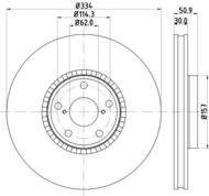 8DD355112861 HELLA PAGID - tarcza ham. prz. LE 