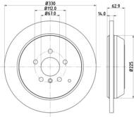 8DD355113211 HELLA PAGID - tarcza ham. malow. tył MB 