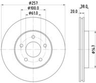 8DD355113351 HELLA PAGID - tarcza ham. malow. prz. CHR DO PLY 