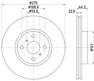 8DD355113591 HELLA PAGID - tarcza ham. prz. DA TO 