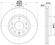 8DD355113611 HELLA PAGID - tarcza ham. prz. OP 