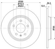 8DD355113931 HELLA PAGID - tarcza ham. malow. tył AU 