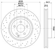 8DD355115011 HELLA PAGID - tarcza ham. malow. perf. prz. MB 