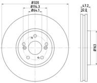 8DD355116091 HELLA PAGID - tarcza ham. prz. HO 