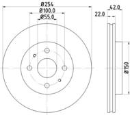 8DD355116541 HELLA PAGID - tarcza ham. malow. prz. DA SU 