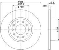 8DD355116671 HELLA PAGID - tarcza ham. malow. tył AR FI JEEP 