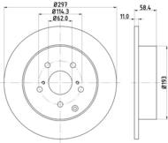 8DD355116811 HELLA PAGID - tarcza ham. tył TO 