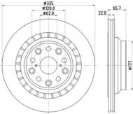 8DD355116941 HELLA PAGID - tarcza ham. malow. tył LE 