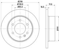 8DD355117641 HELLA PAGID - tarcza ham. prz+tył DO MB VW 