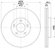 8DD355117891 HELLA PAGID - tarcza ham. malow. prz. MA 