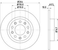 8DD355117241 HELLA PAGID - tarcza ham. malow. tył AR DO 