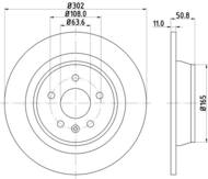 8DD355118841 HELLA PAGID - tarcza ham. malow. tył FO LR 