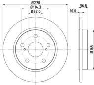 8DD355118971 HELLA PAGID - tarcza ham. malow. tył TO 