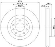 8DD355118201 HELLA PAGID - tarcza ham. malow. prz. MA 