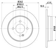 8DD355118501 HELLA PAGID - tarcza ham. malow. tył DO HY KIA 