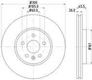 8DD355118391 HELLA PAGID - tarcza ham. malow. prz. BUICK CHE HOL OP