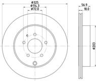 8DD355119401 HELLA PAGID - tarcza ham. malow. tył MA 