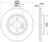 8DD355120611 HELLA PAGID - tarcza ham. malow. prz. MINI 