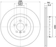 8DD355120741 HELLA PAGID - tarcza ham. malow. 2-el. HC tył BMW 