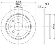 8DD355120921 HELLA PAGID - tarcza ham. malow. tył CHE DW 