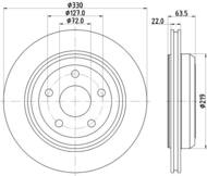 8DD355122511 HELLA PAGID - tarcza ham. malow. tył JEEP 