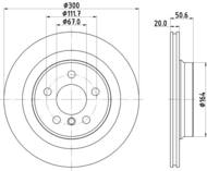 8DD355122631 HELLA PAGID - tarcza ham. malow. tył BMW MINI 