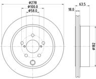 8DD355123101 HELLA PAGID - tarcza ham. malow. tył SU 