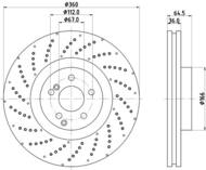 8DD355125361 HELLA PAGID - tarcza ham. malow. HC perf. prz. MB 