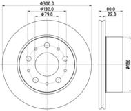 8DD355125291 HELLA PAGID - tarcza ham. malow. tył CI FI PE 